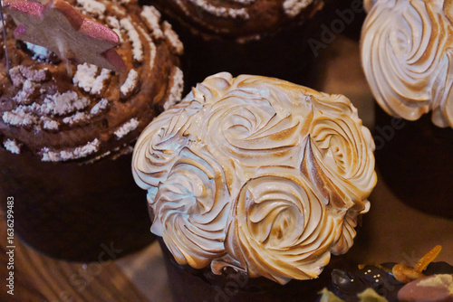 chocolate cupcakes with cream