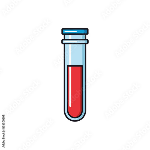Medical blood test vial illustration
