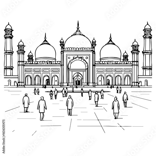 Mughal emperor Shah Jahan,taj mehal vector 