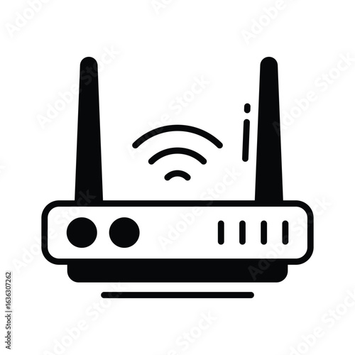 Grab this glyph icon of a compact internet modem