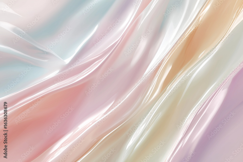 Obraz premium Elegant Glossy Pastel Texture for Skincare or Cosmetic Background