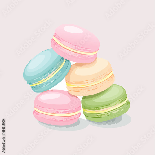 Pastellfarbene Macarons