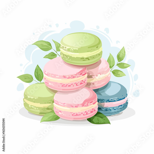 Pastellfarbene Macarons