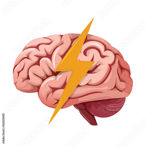 Brain Stroke and Neurological Disorder Icon - AI Generated