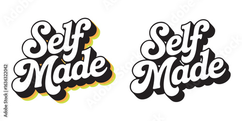Set of typography self made designs for prints, t-shirts and more. Vector illustration on white background.