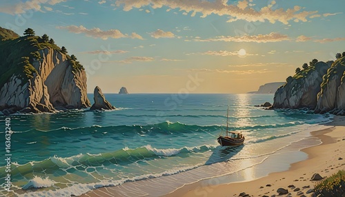 sunset on the beach in thailand