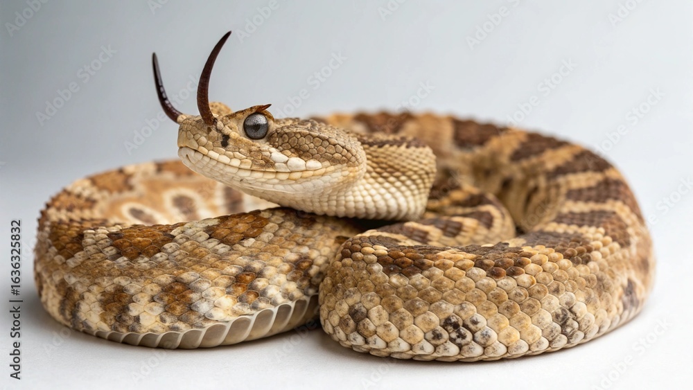 Fototapeta premium Horned Adder on studio background