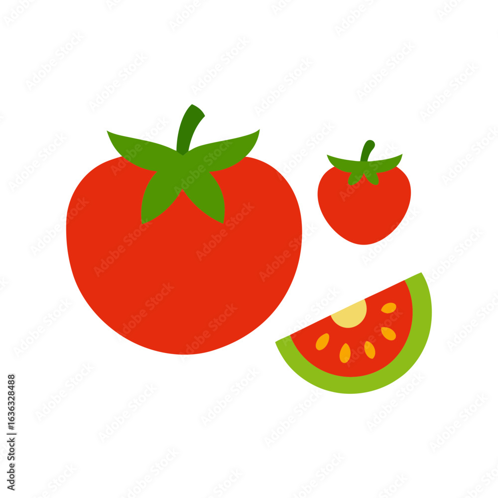 Fototapeta premium tomato icon vector illustrations fresh and ripe art