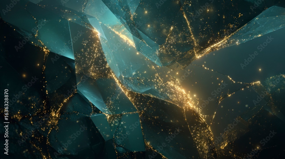 Fototapeta premium Abstract network illustration with glowing lines and digital connections