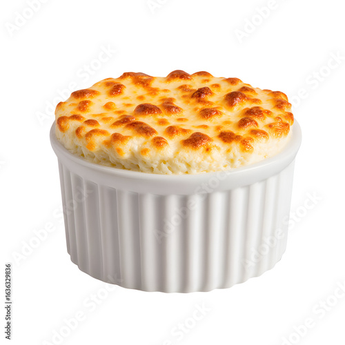 Cheesy gratin in ramekin