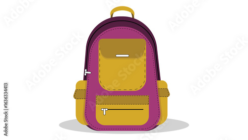 School Bag Vector | Back to School Backpack Illustration | Student Bag Clipart