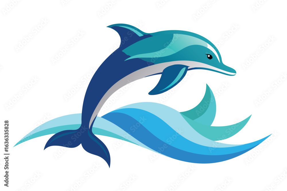 Fototapeta premium dolphin jumping out of water