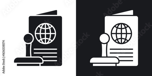 Visa icon flat, silhouette, vector illustrations. flat glyph designs