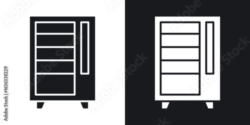 Vending machine icon flat, silhouette, vector illustrations. flat glyph designs
