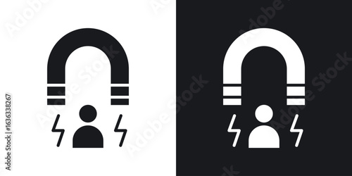 User engagement icon flat, silhouette, vector illustrations. flat glyph designs