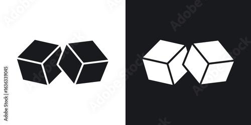 Sugar icon flat, silhouette, vector illustrations. flat glyph designs