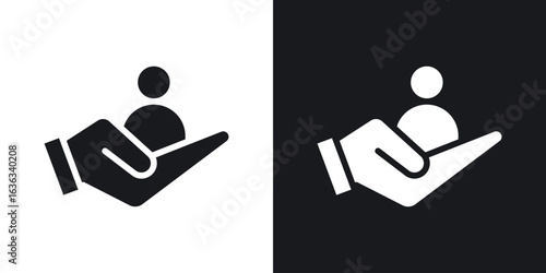 Retention icon flat, silhouette, vector illustrations. flat glyph designs