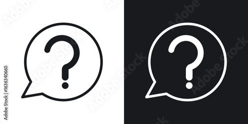 Question mark icon flat, silhouette, vector illustrations. flat glyph designs