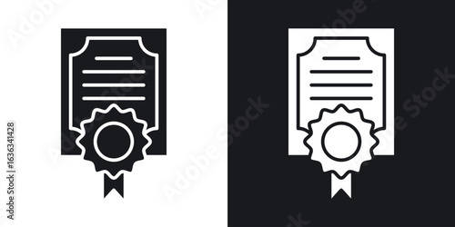 Patented icon flat, silhouette, vector illustrations. flat glyph designs