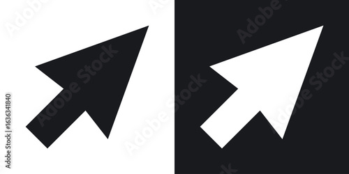 Mouse icon flat, silhouette, vector illustrations. flat glyph designs