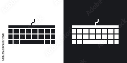 Keyboard icon flat, silhouette, vector illustrations. flat glyph designs
