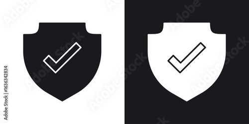 Insured icon flat, silhouette, vector illustrations. flat glyph designs
