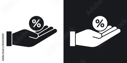 Interest icon flat, silhouette, vector illustrations. flat glyph designs