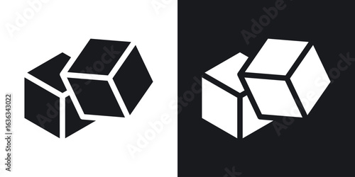 Ice icon flat, silhouette, vector illustrations. flat glyph designs