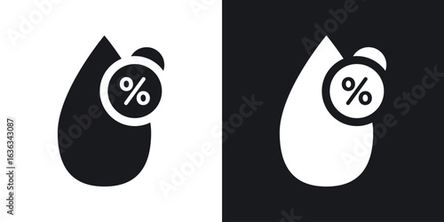 Humidity icon flat, silhouette, vector illustrations. flat glyph designs