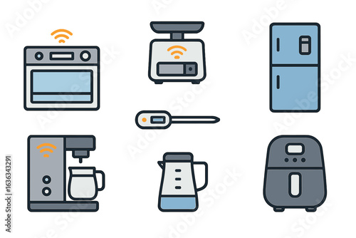 Modern kitchen appliances showcasing connectivity and functionality for effortless cooking and food preparation processes