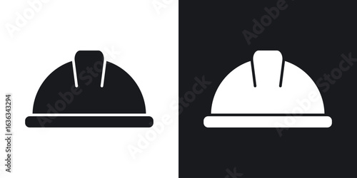 Helmet icon flat, silhouette, vector illustrations. flat glyph designs
