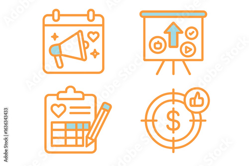 Wallpaper Mural Marketing strategy elements illustrated with colorful icons for effective campaign planning Torontodigital.ca