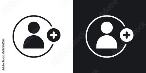 Follower icon flat, silhouette, vector illustrations. flat glyph designs