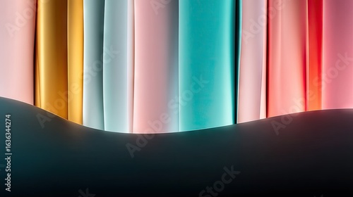 Abstract Colorful Gradient Background with Pastel Paper Textures