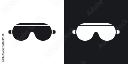 Eye mask icon flat, silhouette, vector illustrations. flat glyph designs