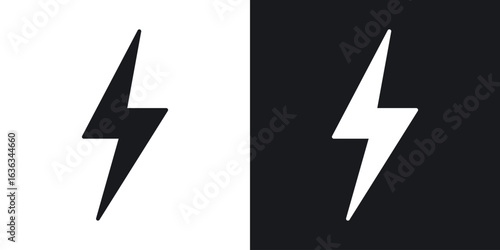 Electricity icon flat, silhouette, vector illustrations. flat glyph designs