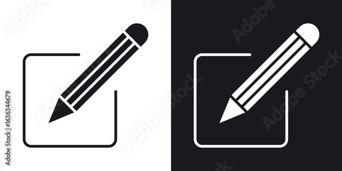 Edit icon flat, silhouette, vector illustrations. flat glyph designs