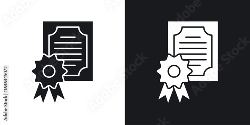 Diploma icon flat, silhouette, vector illustrations. flat glyph designs