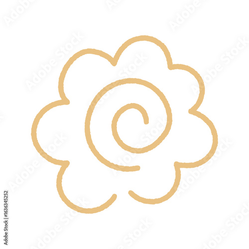 かわいい手書きの金色の花丸 - 合格･よくできました･100点のイメージや重要箇所の装飾のイラスト素材