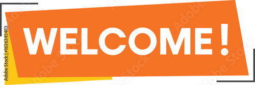  Welcome Sign Orange Banner