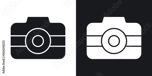 Camera icon flat, silhouette, vector illustrations. flat glyph designs
