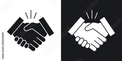 Business deal icon flat, silhouette, vector illustrations. flat glyph designs