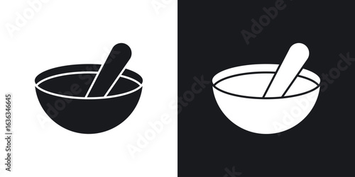 Bowl of soup icon flat, silhouette, vector illustrations. flat glyph designs