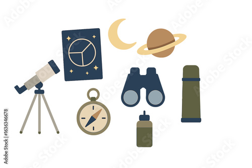 Exploration tools for observing the night sky and nature during outdoor adventures
