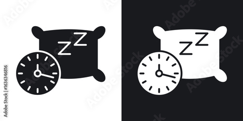 Bedtime icon flat, silhouette, vector illustrations. flat glyph designs