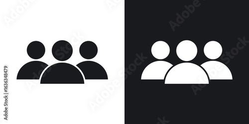 people icon flat, silhouette, vector illustrations. flat glyph designs