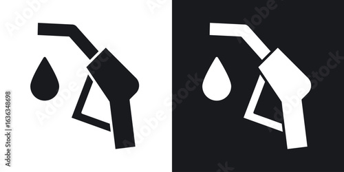 Fuel icon flat, silhouette, vector illustrations. flat glyph designs