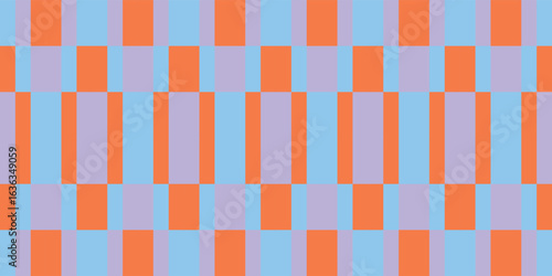 orange, blue, pink, and purple color block arrange in diamond flower block patchwork repeat seamless style design for fabric print or t-shirt paint or backdrop wall