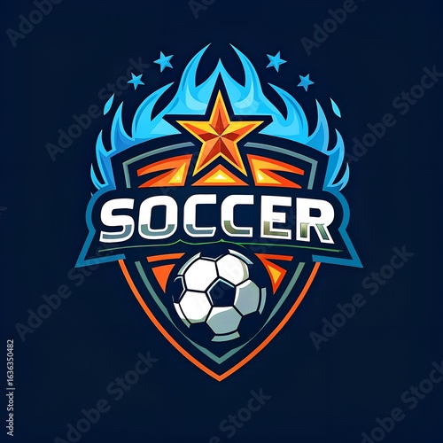 Unique Style Soccer Team Logo