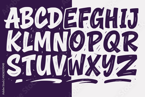 Grafitti Font A To Z Uppercase Display